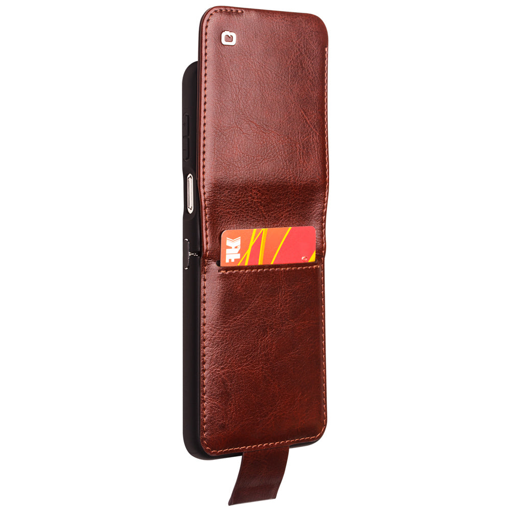 QIALINO til Samsung Galaxy Z Flip5 5G ægte ko læder pc telefon etui Kortholder Slim Fit Cover QIALINO til Samsung Galaxy Z Flip5 5G ægte ko læder pc telefon etui Kortholder Slim Fit Cover